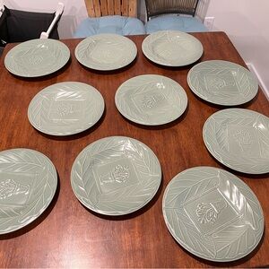 Pfaltzgraff Naturewood Serenity Salad plates and one mug